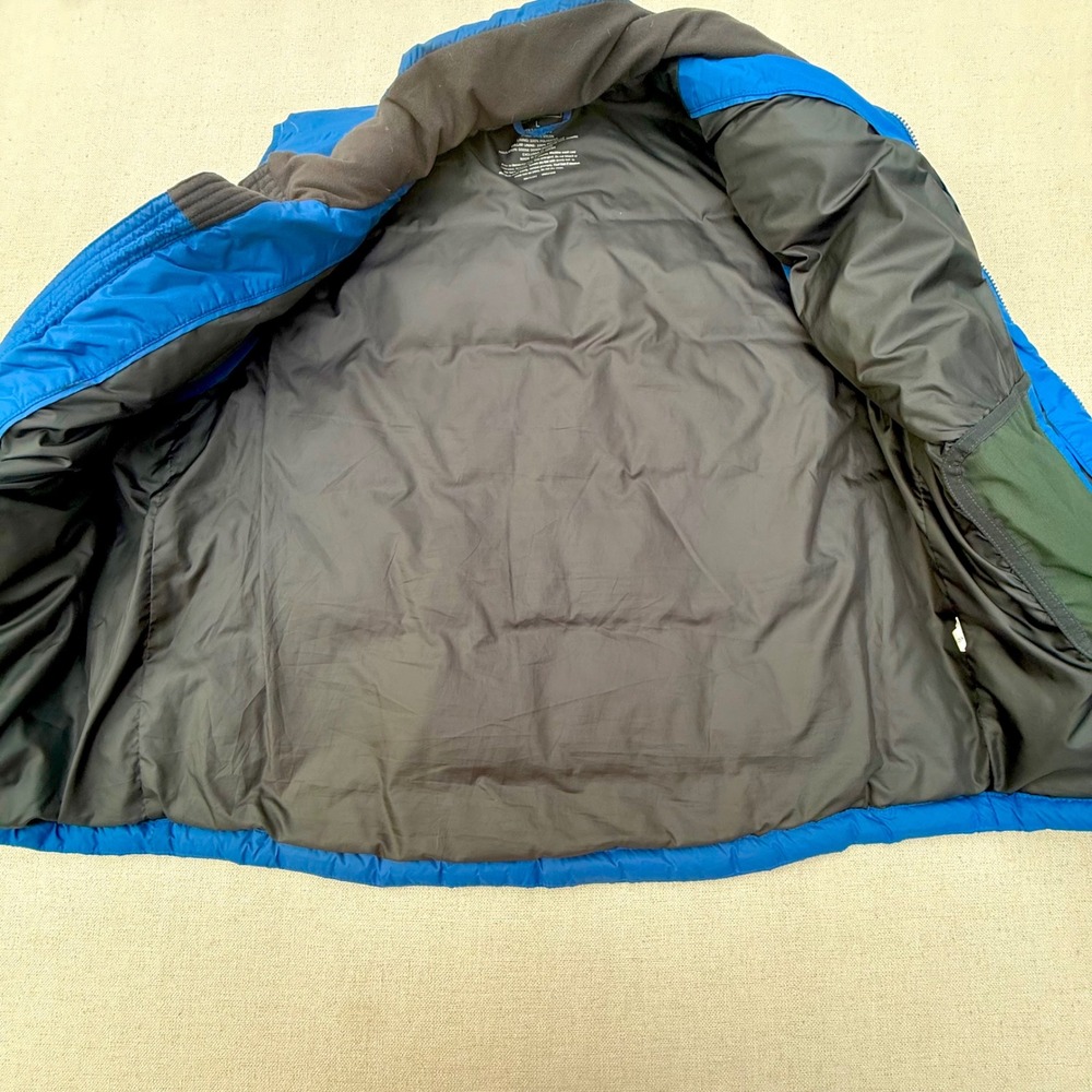 LL Bean Mens Blue Goose Down Puffer Vest Blue Quilted Full Zip Large - Picture 4 of 6